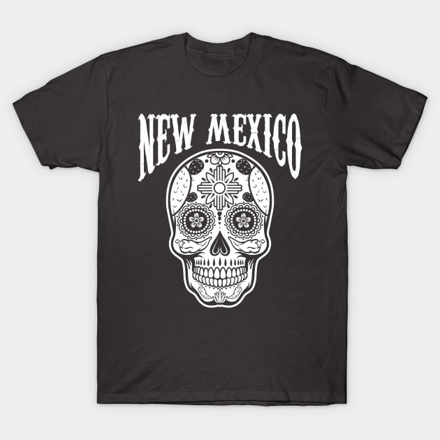 New Mexico themed Sugar Skull T-Shirt by Carlosj1313